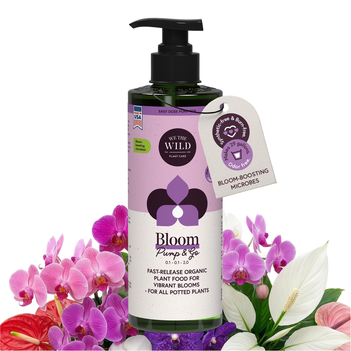 We the Wild Organic Grow Pump & Go | Indoor Plant Food | 16.9 oz