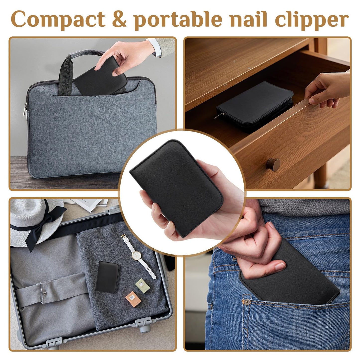 Manicure Set Professional Nail Clipper Kit-26 Pieces Stainless Steel Manicure Kit,Nail Care Tools with Luxurious Travel Case