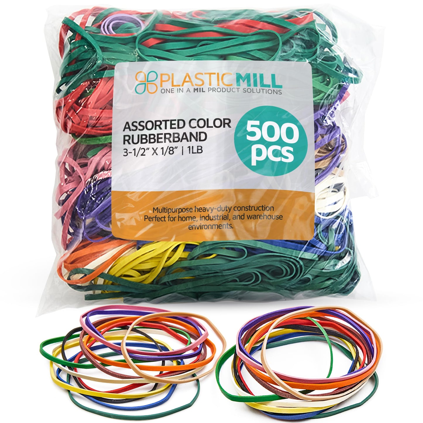 PlasticMill Rubber Bands - #33 Size - Red Rubberbands - 1LB/500 Count