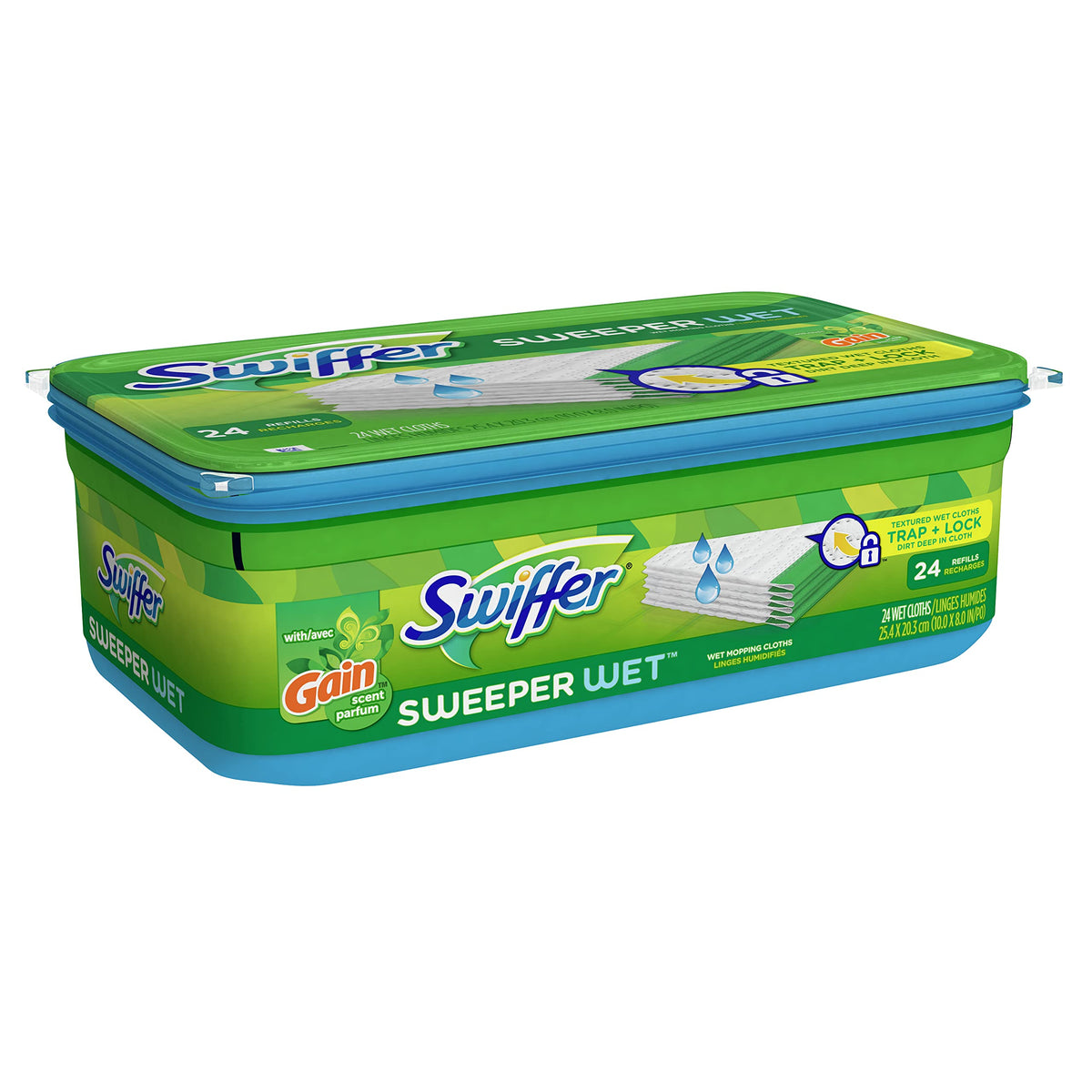 Swiffer Sweeper Wet Mopping Cloth Multi Surface Refills, Mops for Floor Cleaning, Febreze Lavender Scent, 36 Count