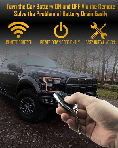 Remote Battery Disconnect Switch 12v, 250A, Upgrade Prevent Battery Drain, Disconnect Negative Car Kill Switch Anti-Theft, Remote Battery Kill Switch for Car, Truck, RV