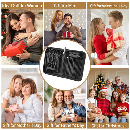 Manicure Set Professional Nail Clipper Kit-26 Pieces Stainless Steel Manicure Kit,Nail Care Tools with Luxurious Travel Case