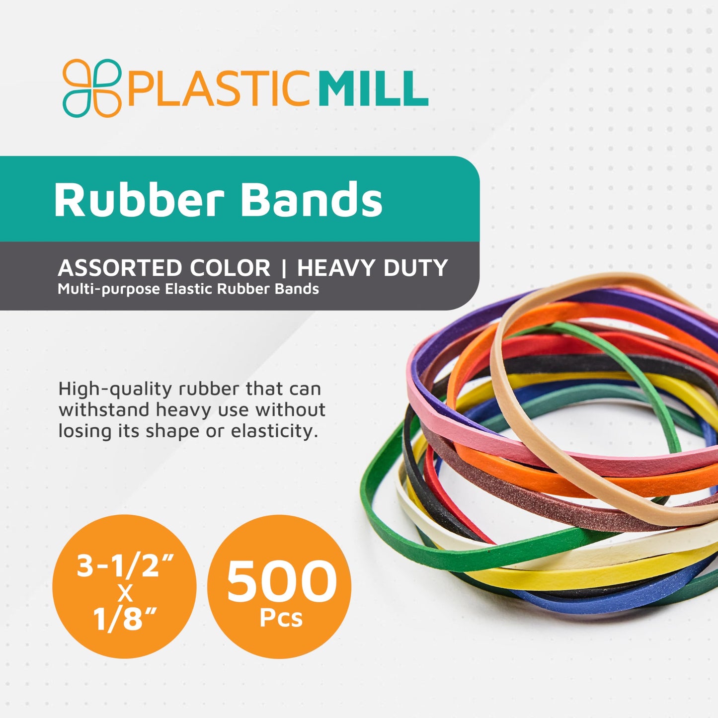 PlasticMill Rubber Bands - #33 Size - Red Rubberbands - 1LB/500 Count