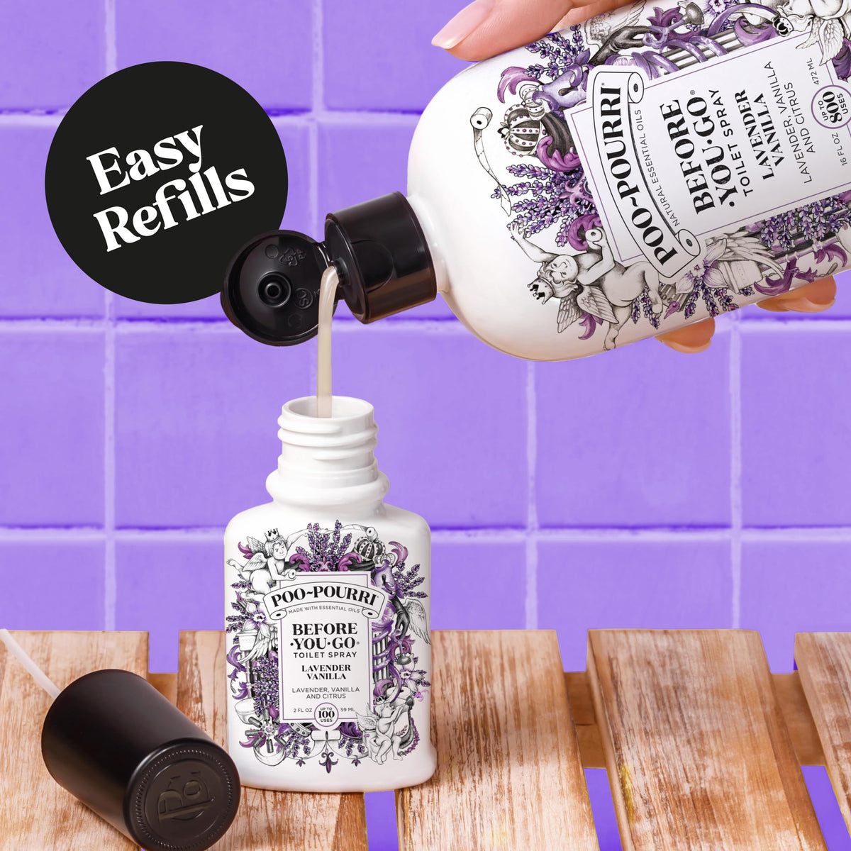 Poo-Pourri Before-You-Go Toilet Spray, Lavender Vanilla, 2 Fl Oz