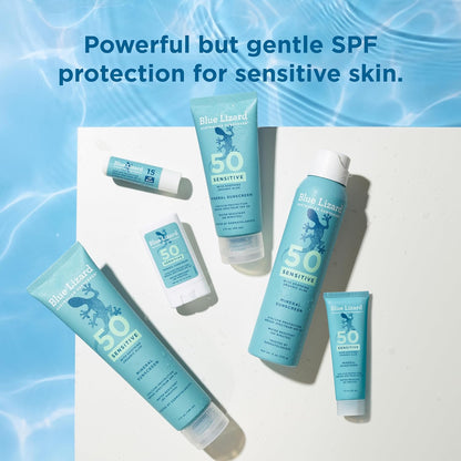 Blue Lizard Sensitive Mineral Sunscreen SPF 50 Sunscreen Lotion, 5 fl oz