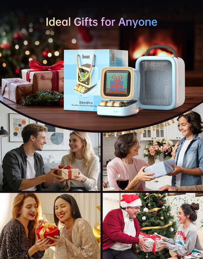 Divoom Ditoo Retro Pixel Art 15W Bluetooth Speaker,Cute Speaker with Alarm,White Noise & Mini Games,Iconic Desk Setup Speaker with 16X16 LED App Controlled Front Screen,Gifts for Anyone (Pink)
