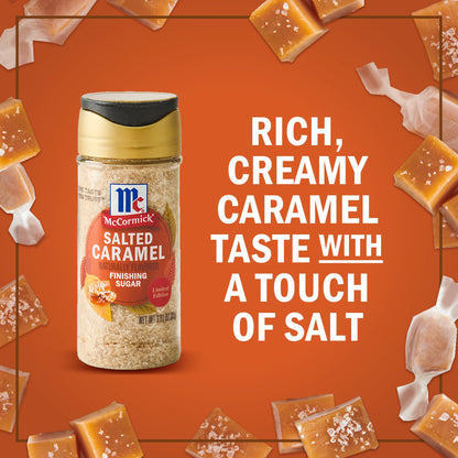 McCormick Finishing Sugar, Pumpkin Spice, Limited Edition, Sweet Blend of Warm Pumpkin Spices, The Perfect Finish for Cookies, Muffins, Pancakes, Bread, and More, 3.66 oz