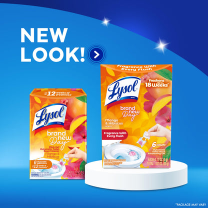 Lysol Click Gel Toilet Bowl Cleaner, Gel Stamp, Lavender, 6 Count