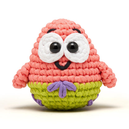 The Woobles Crochet Kit for Beginners – Spongebob Squarepants Craft Kit with Easy Peasy Yarn for Adults & Young Crafters, As Seen On Shark Tank, Step by Step Video Tutorials (Gary The Snail)