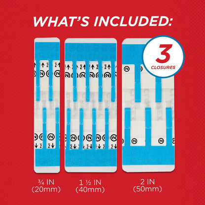 Clozex Emergency Laceration Closure Only- Close Wounds Without Stitches with This Surgical-Grade Skin Device. Available in 3 Variations for Wounds up to 1.0” or 3.5”. Life Happens, Be Ready!