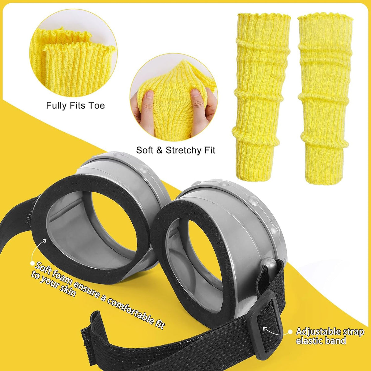 HEYFIZZ 6 Pcs Adult Halloween Costume Accessories,Easy Halloween Costume