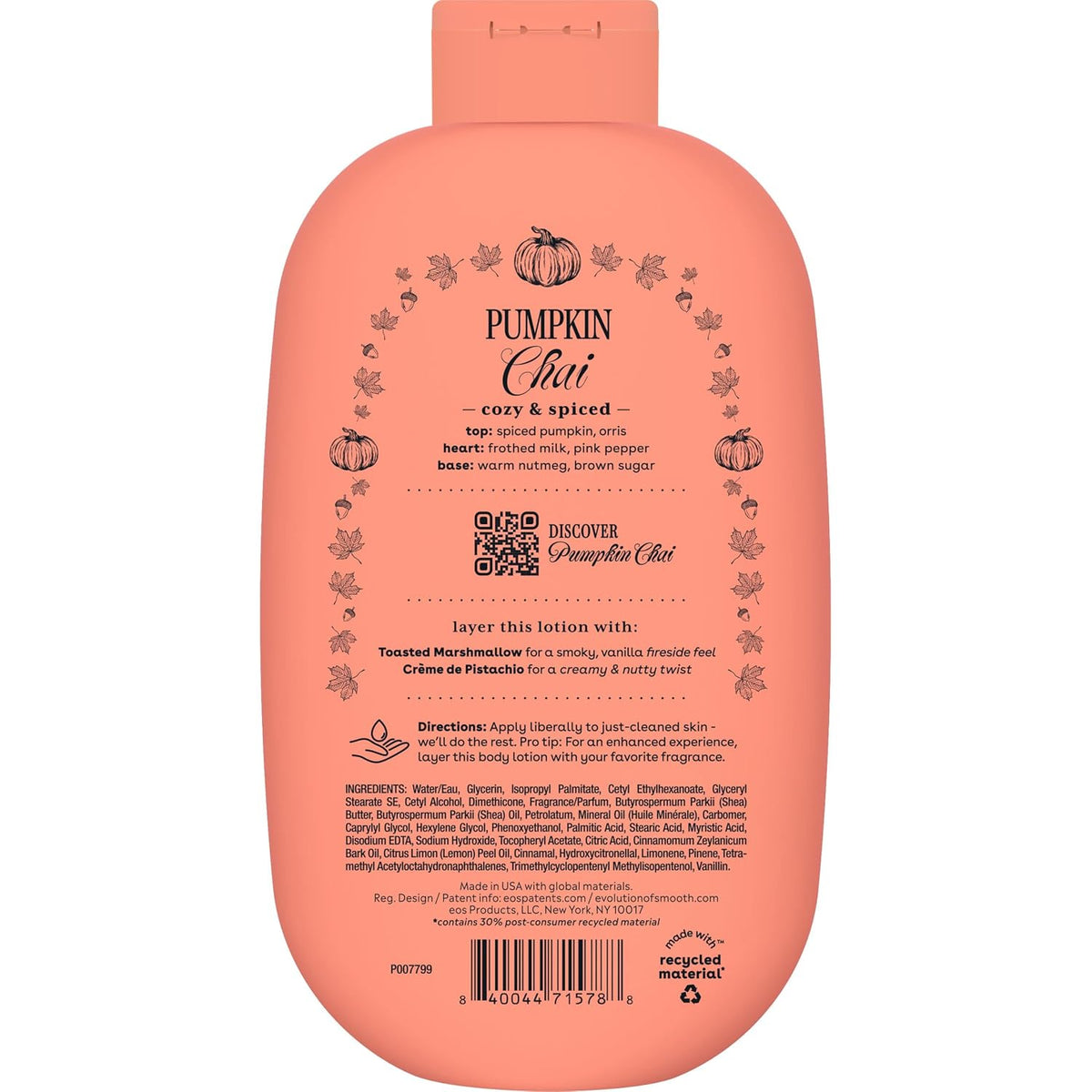 eos Shea Better Body Lotion- Vanilla Cashmere, 24-Hour Moisture, 16 fl oz