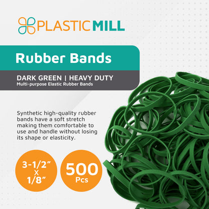PlasticMill Rubber Bands - #33 Size - Red Rubberbands - 1LB/500 Count