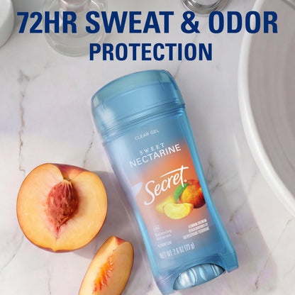 Secret Fresh Antiperspirant Deodorant for Women, 72hr Breathable Sweat & Odor Protection, Instant Freshness & Gentle, PH Balancing Minerals, Clear Gel, Relaxing Lavender Scent, 2.6 oz