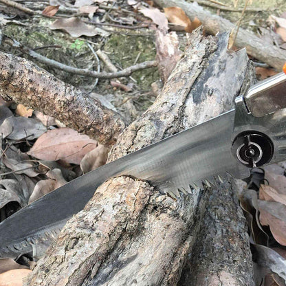 REXBETI Folding Saw, Extra Long 14 Inch Blade Backpacking Saws for Hiking Camping, Dry Wood Trimming Pruning Saw With 4 Cutting Angle Hard Teeth, Large Garden Saws with SK-5 Steel