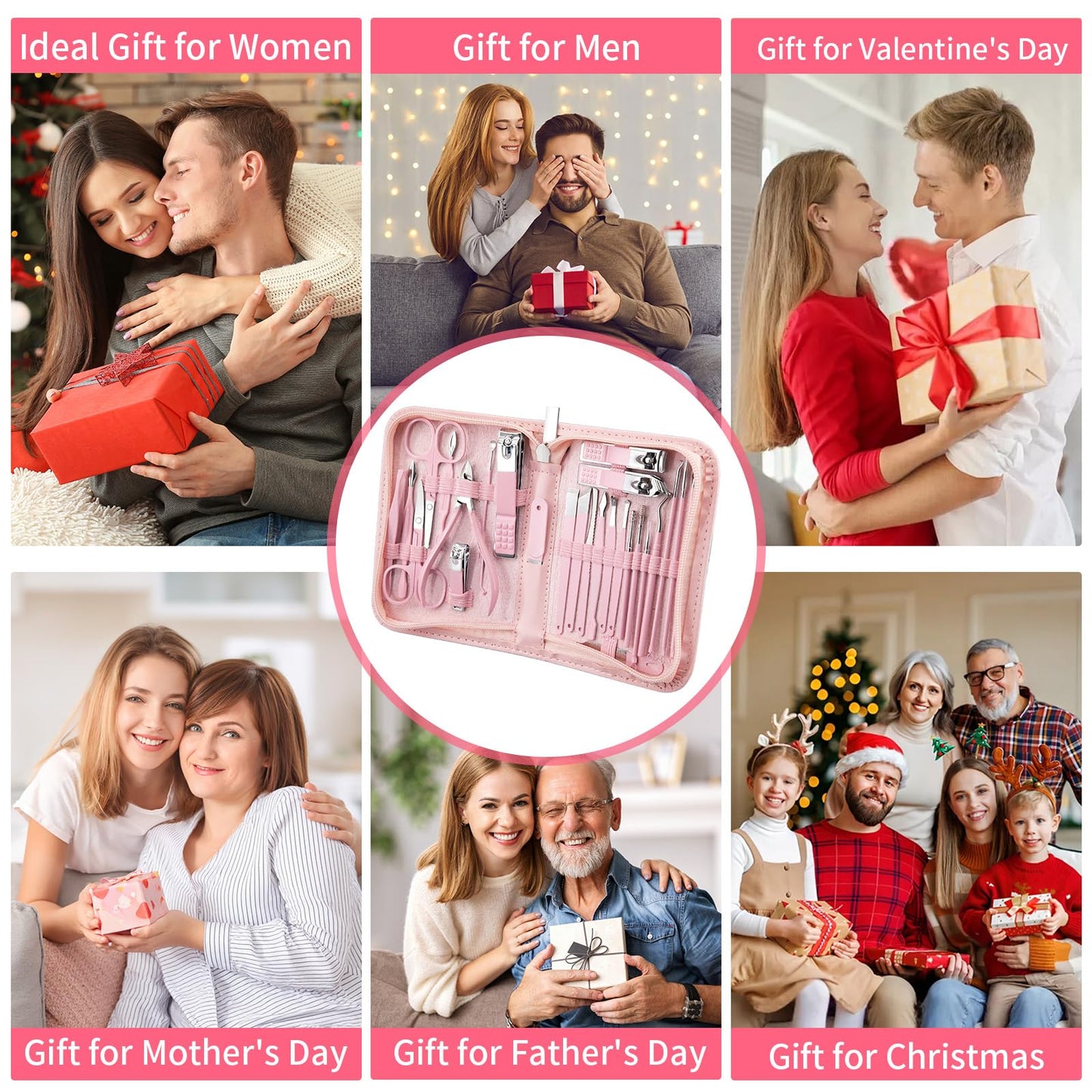 Manicure Set Professional Nail Clipper Kit-26 Pieces Stainless Steel Manicure Kit,Nail Care Tools with Luxurious Travel Case