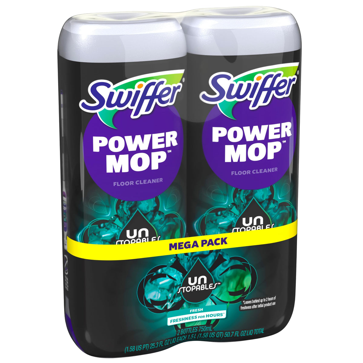 Swiffer Power Mop Refill Solution, Floor Cleaner for Mopping Tile, Vinyl, Laminate, Wood in Home, Bathroom, Kitchen, All Purpose Multi-Surface Solution for Floor Cleaning, Lavender Scent, 50.6oz