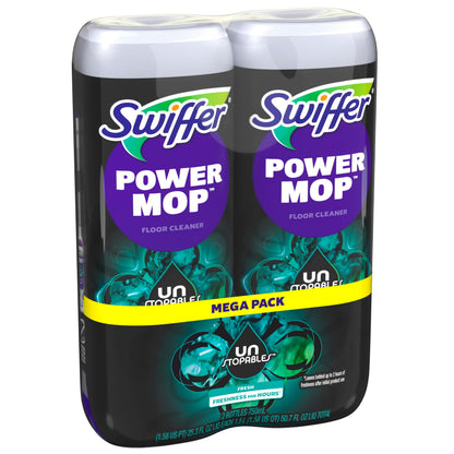 Swiffer Power Mop Refill Solution, Floor Cleaner for Mopping Tile, Vinyl, Laminate, Wood in Home, Bathroom, Kitchen, All Purpose Multi-Surface Solution for Floor Cleaning, Lavender Scent, 50.6oz