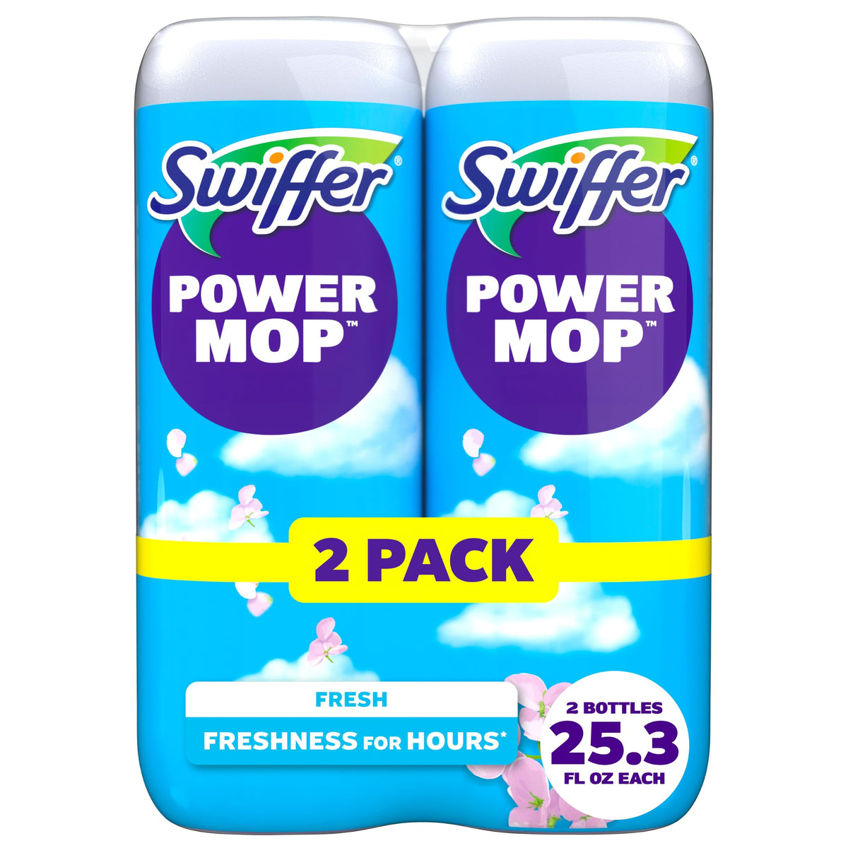 Swiffer Power Mop Refill Solution, Floor Cleaner for Mopping Tile, Vinyl, Laminate, Wood in Home, Bathroom, Kitchen, All Purpose Multi-Surface Solution for Floor Cleaning, Lavender Scent, 50.6oz