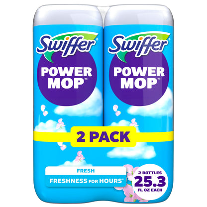 Swiffer Power Mop Refill Solution, Floor Cleaner for Mopping Tile, Vinyl, Laminate, Wood in Home, Bathroom, Kitchen, All Purpose Multi-Surface Solution for Floor Cleaning, Lavender Scent, 50.6oz