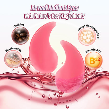 24K Gold Under Eye Patches - 60 Pack for Puffy Eyes, Dark Circles, Bags & Wrinkles with Collagen & Hyaluronic Acid - Eye Care Pads for Daily Skincare (Gold)