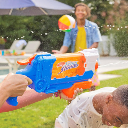 Nerf Super Soaker Flip Fill Water Blaster, 4 Spray Styles, Fast Fill, 30 Fluid Ounce Tank, Water Toys for 6 Year Old Boys & Girls & Up