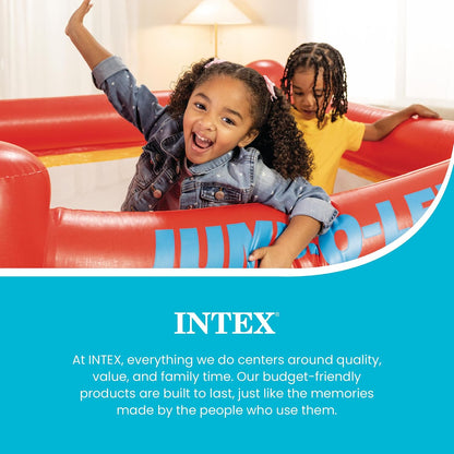 INTEX Jump-O-Lene Inflatable Trampoline Bounce House for Kids Ages 3-6