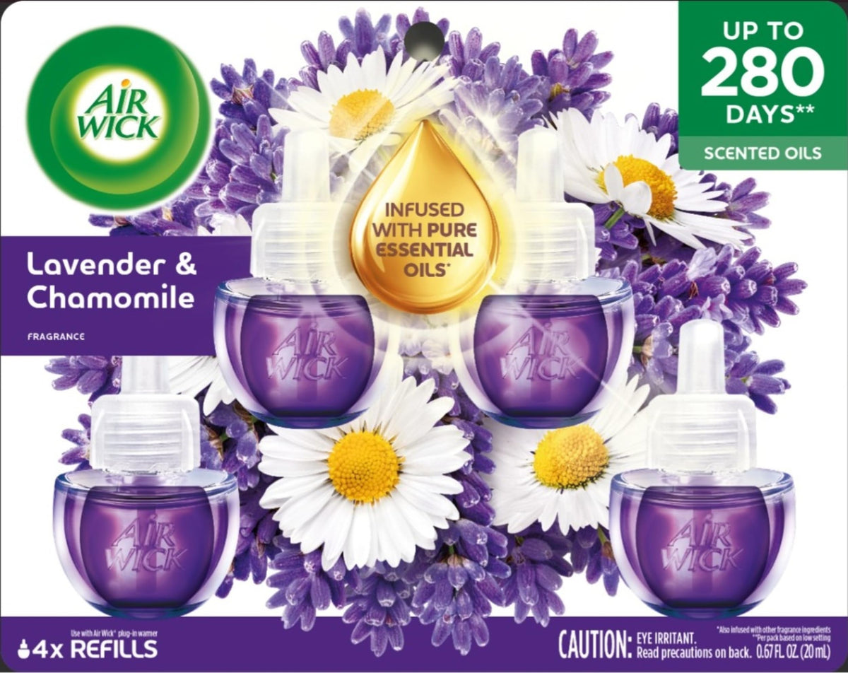 Air Wick Plug In Refills, Lavender & Chamomile, Essential Oils,10 count