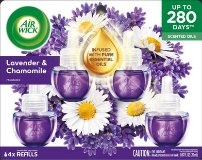 Air Wick Plug In Refills, Lavender & Chamomile, Essential Oils,10 count