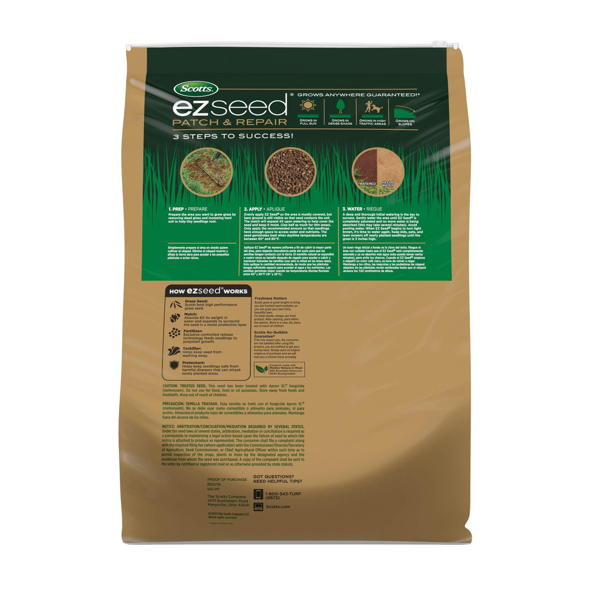 Scotts EZ Seed Patch & Repair for Sun and Shade, 3.75 lbs.