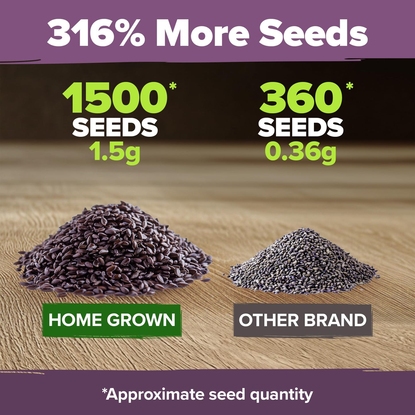 HOME GROWN 𝗨𝗦𝗔 𝗣𝗥𝗘𝗠𝗜𝗨𝗠 Peppermint Seeds Pack – 2,370 𝗡𝗢𝗡-𝗚𝗠𝗢 Heirloom Mint Seeds for Planting. Grow Peppermint Plants in Your Herb Garden Indoors or Outdoors (Mentha x piperita)