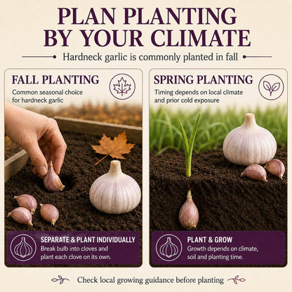 5 Pack Chesnok Red Garlic Bulbs for Planting Large Hardneck Garlic Cloves Garlic Seeds for Planting Cold Climate Ready Garlic Bulbs for Planting Home Garden Raised Beds Fall or Spring