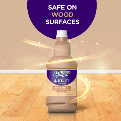 Swiffer WetJet Multi-Purpose Floor Cleaner Solution with Febreze Refill, Hardwood Floor Cleaner, Lavender Scent, 1.25 Liter -42.2 Fl Oz (Pack of 2)
