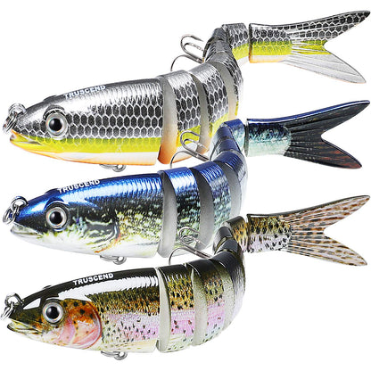 TRUSCEND Easy Catch Swimmax, Magic Noisy Turbulent Wiggling and Vibrating Action for More Bites, Lifelike Fishing Lures for All Species, Swimbait for Relax Family Fishing, Must-Have for Lovely Anglers