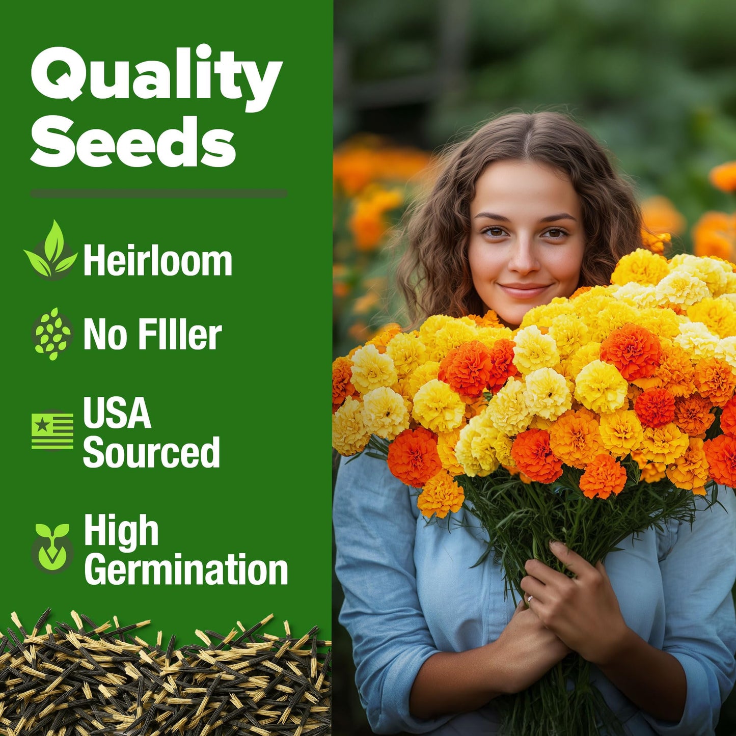HOME GROWN 𝗨𝗦𝗔 𝗣𝗥𝗘𝗠𝗜𝗨𝗠 Zinnia Dahlia Seeds Pack for 2025 – 524 𝗡𝗢𝗡-𝗚𝗠𝗢 Flower Seeds | Vibrant Zinnia Elegans for Pollinator Gardens, Borders & Containers | Easy-to-Grow Outdoor Blooms