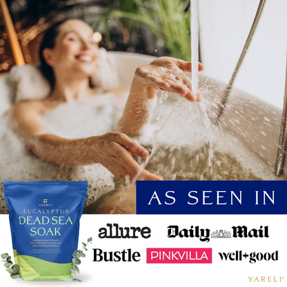 Dead Sea Bath & Foot Soak, Eucalyptus Magnesium Bath Salt Flakes, Alternative to Epsom Salt, 5lbs with Over 250,000mg of Elemental Magnesium Per Bag