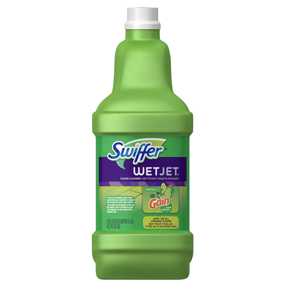 Swiffer WetJet Multi-Purpose Floor Cleaner Solution with Febreze Refill, Hardwood Floor Cleaner, Lavender Scent, 1.25 Liter -42.2 Fl Oz (Pack of 2)