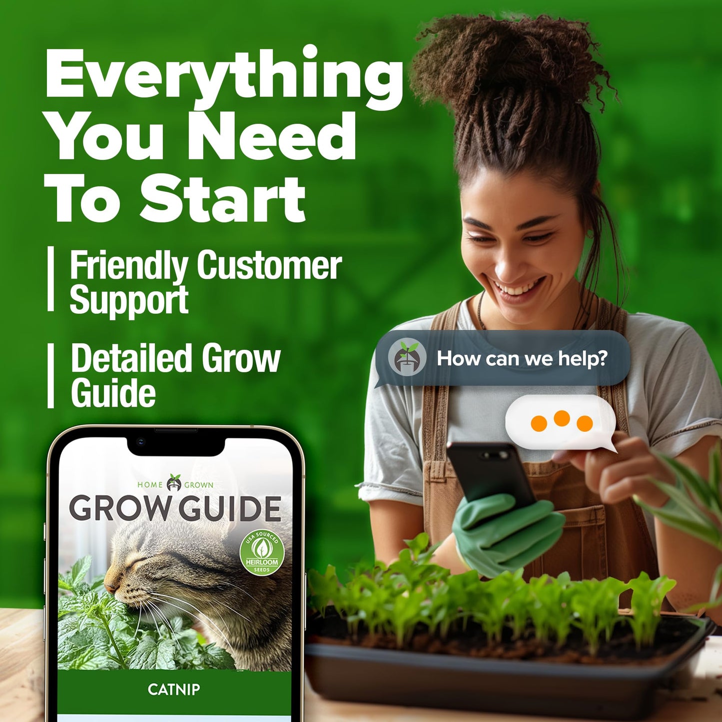 HOME GROWN 𝗨𝗦𝗔 𝗣𝗥𝗘𝗠𝗜𝗨𝗠 Peppermint Seeds Pack – 2,370 𝗡𝗢𝗡-𝗚𝗠𝗢 Heirloom Mint Seeds for Planting. Grow Peppermint Plants in Your Herb Garden Indoors or Outdoors (Mentha x piperita)