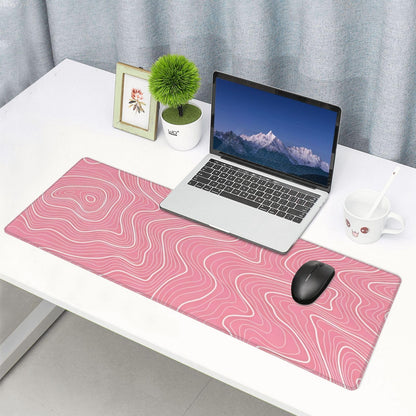 Gaming Mouse Pad, Large Black and Green Line Topographic Mousepad Laptop, Extended Mouse Mat, Long XL Waterproof Keyboard Pads, Big Non-Slip Mousepads for Game Office Home, 31.5 x 11.8 in
