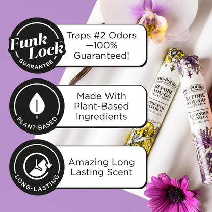 Poo-Pourri Before-You-Go Toilet Spray, Lavender Vanilla, 2 Fl Oz