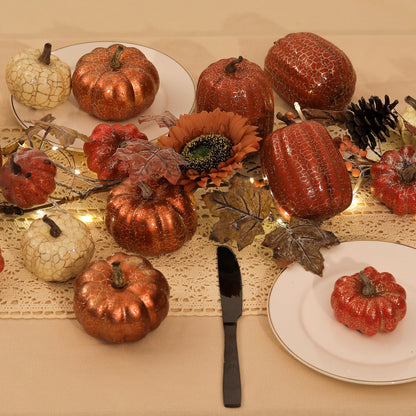 Artgar Pumpkin Decor Set, 23 PCS Fall Harvest Bowl Filler Decorations