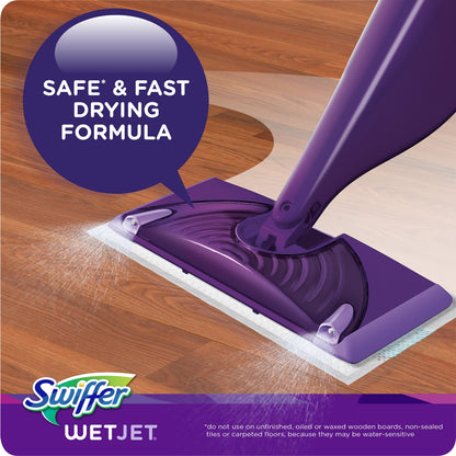 Swiffer WetJet Multi-Purpose Floor Cleaner Solution with Febreze Refill, Hardwood Floor Cleaner, Lavender Scent, 1.25 Liter -42.2 Fl Oz (Pack of 2)
