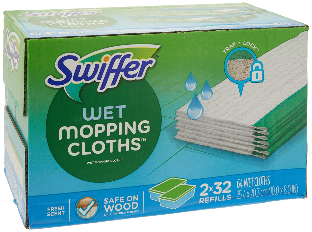 Swiffer Sweeper Wet Mopping Cloth Multi Surface Refills, Mops for Floor Cleaning, Febreze Lavender Scent, 36 Count