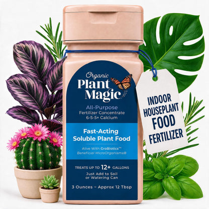 Organic Plant Magic Fertilizer & Plant Food for House Plants & Garden 1/2lb