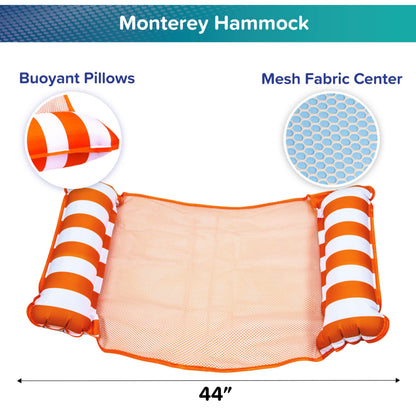 Aqua 4-in-1 Monterey Hammock Pool Float & Water Hammocks – 2-3-4 Multipacks – Multiple Colors/Styles – for Adults and Kids Floating