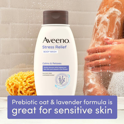 Aveeno Stress Relief Body Wash, Lavender Scent, 33 fl. oz