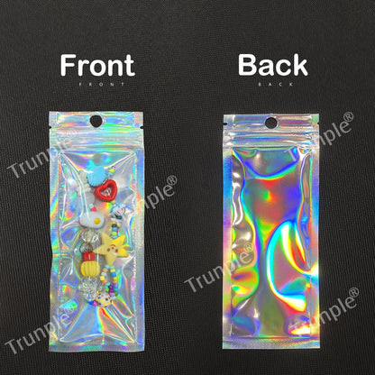Smell Proof Bags & Resealable Foil Pouch Mylar Sample Bag Great for Party Favor Food Storage (Holographic Color) (50pcs-6x9 inch)