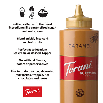 Torani Puremade Sauce, Pumpkin Pie, Squeeze Bottle, 16.5 Ounces