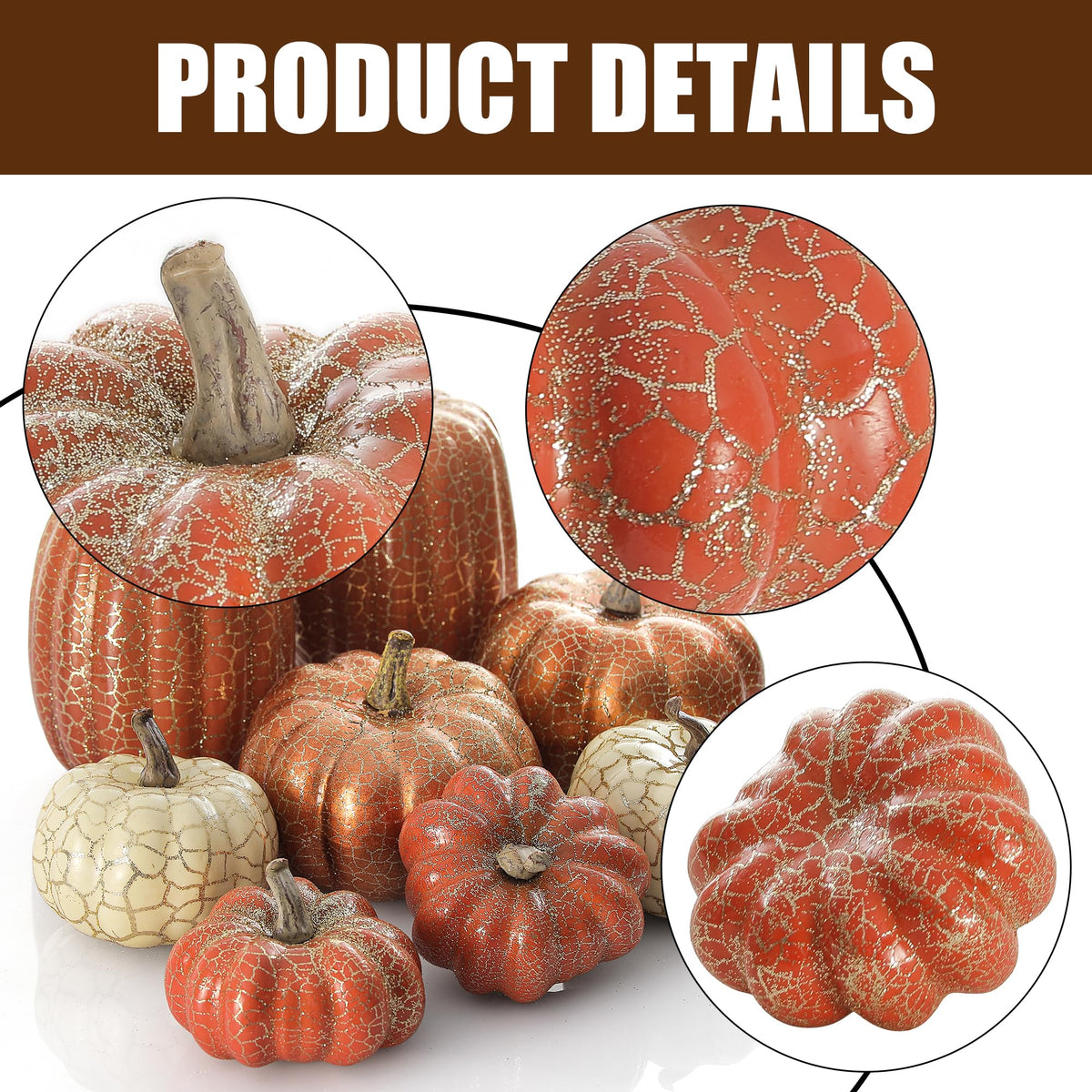 Artgar Pumpkin Decor Set, 23 PCS Fall Harvest Bowl Filler Decorations