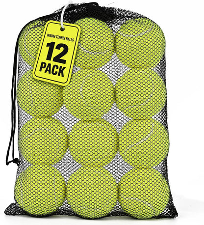 INSUM Tennis Balls, Extra Duty Practice Tennis Balls with Mesh Bag